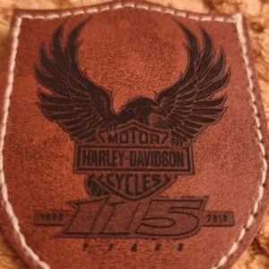 Custom Faux Leather Patch Engraving - Shield Design